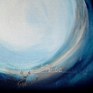 Taidemaalaus "Kun aavistus saapuu", 60 x 60 cm